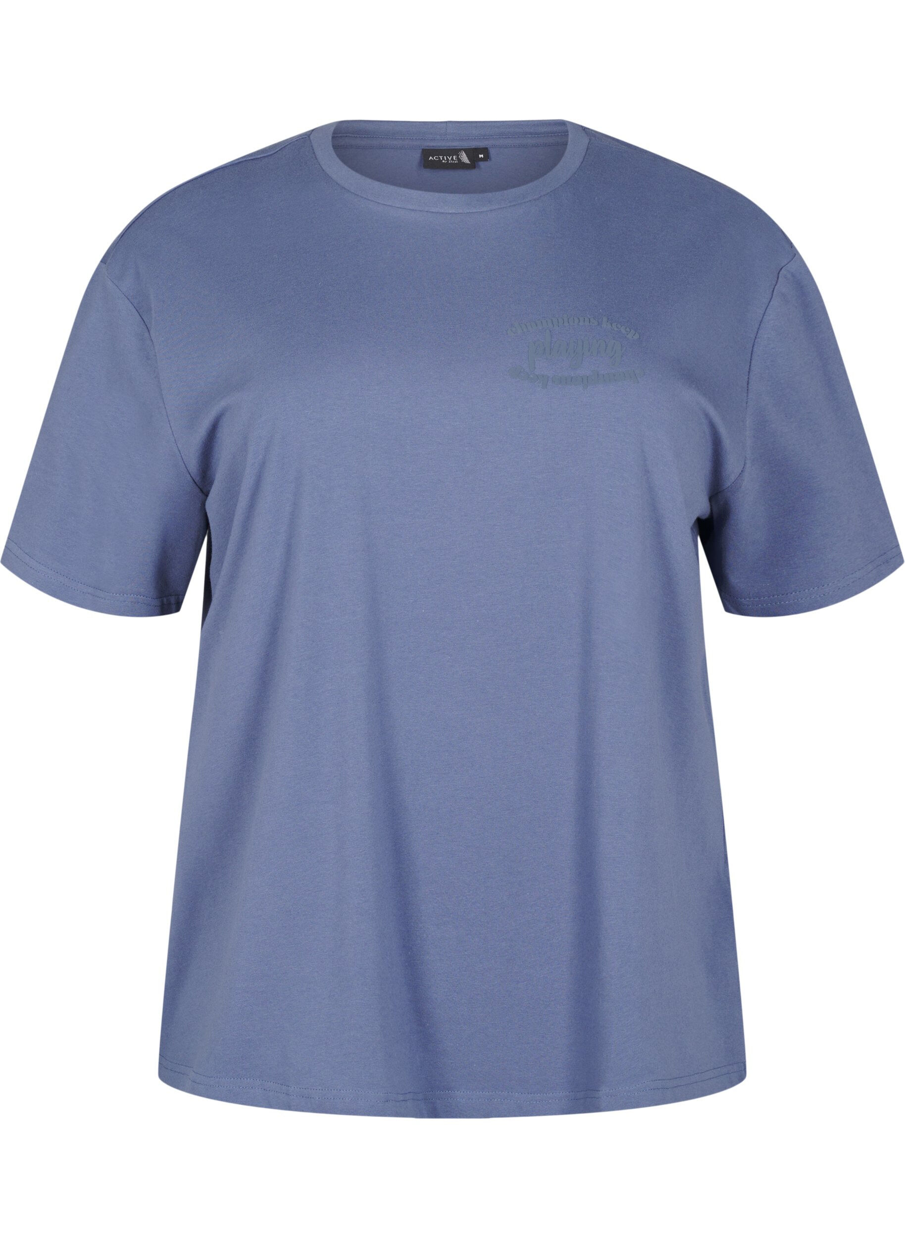 ZizziSportief T-shirt in biologische katoen, , Packshot image number 0