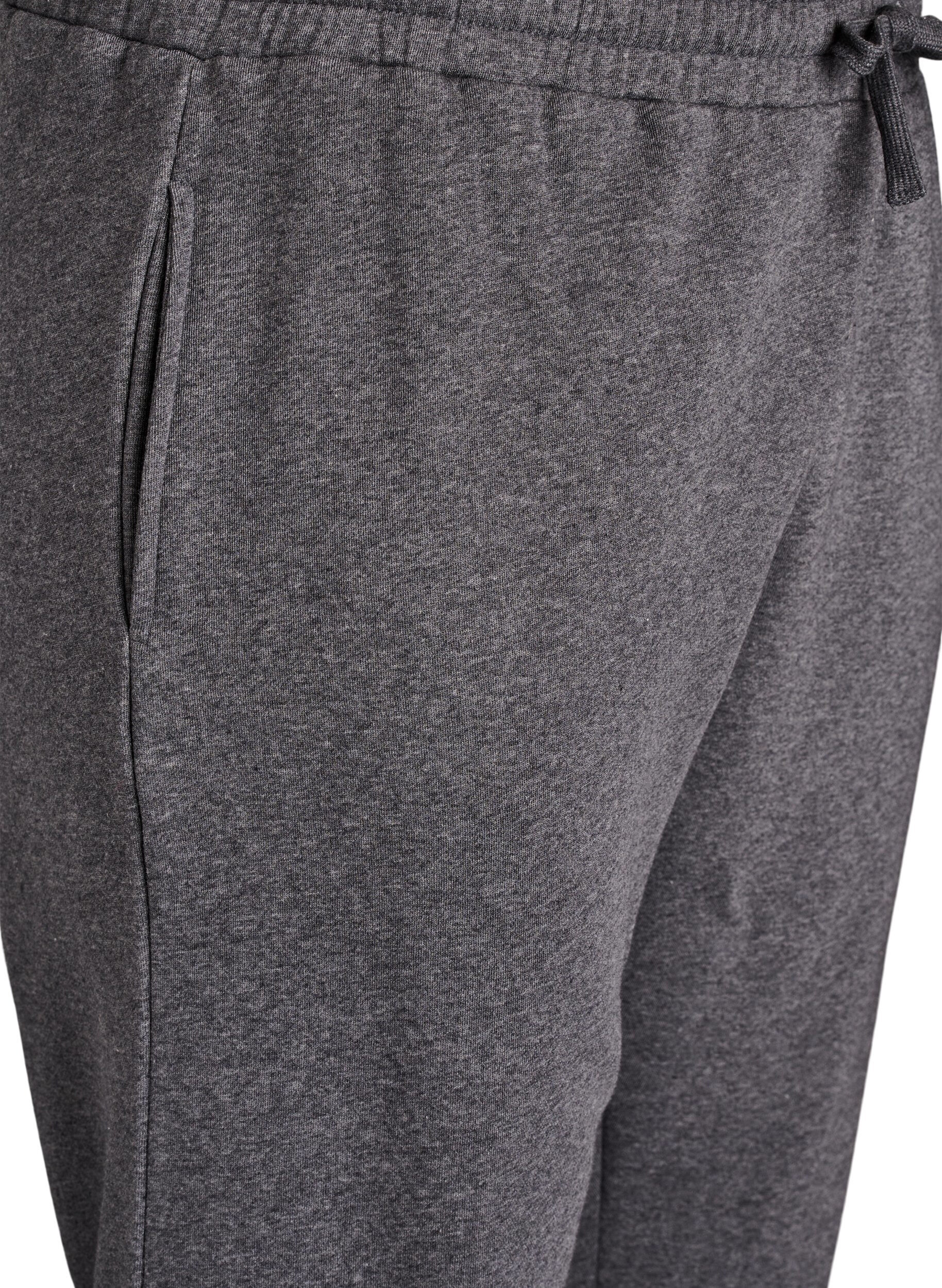 Zizzi Sweatpants met hoge taille, Grijs, Packshot image number 2
