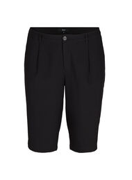 Bermuda shorts in effen kleur, Black