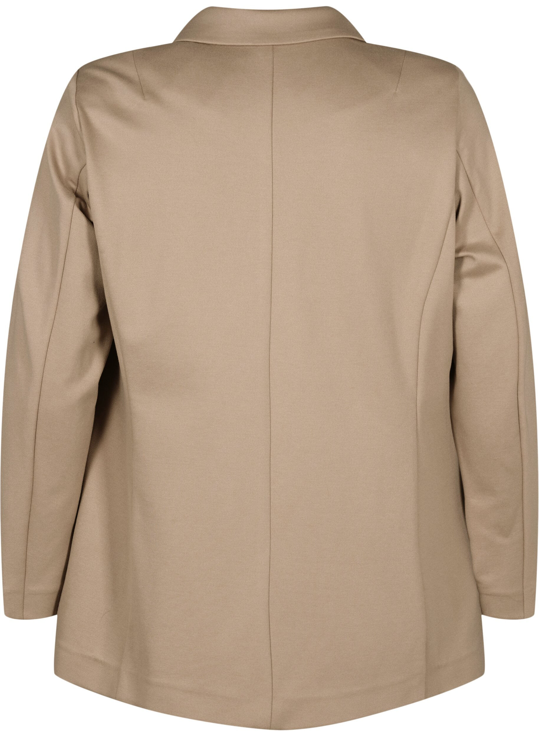 Zizzi Eenvoudige blazer met knoopsluiting, Beige, Packshot image number 1