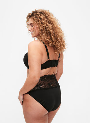 J&C dames tailleslip met kant - microfiber - Kanten vrouwen onderbroek - Elastisch J&C dames tailleslip met kant - microfiber - Kanten vrouwen onderbroek - Elastisch