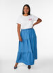 Katoenen T-shirt met print op de borst, Wit, Model image number 1