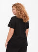 Katoenen T-shirt met ronde hals en print, Black W. Heart L., Model image number 1