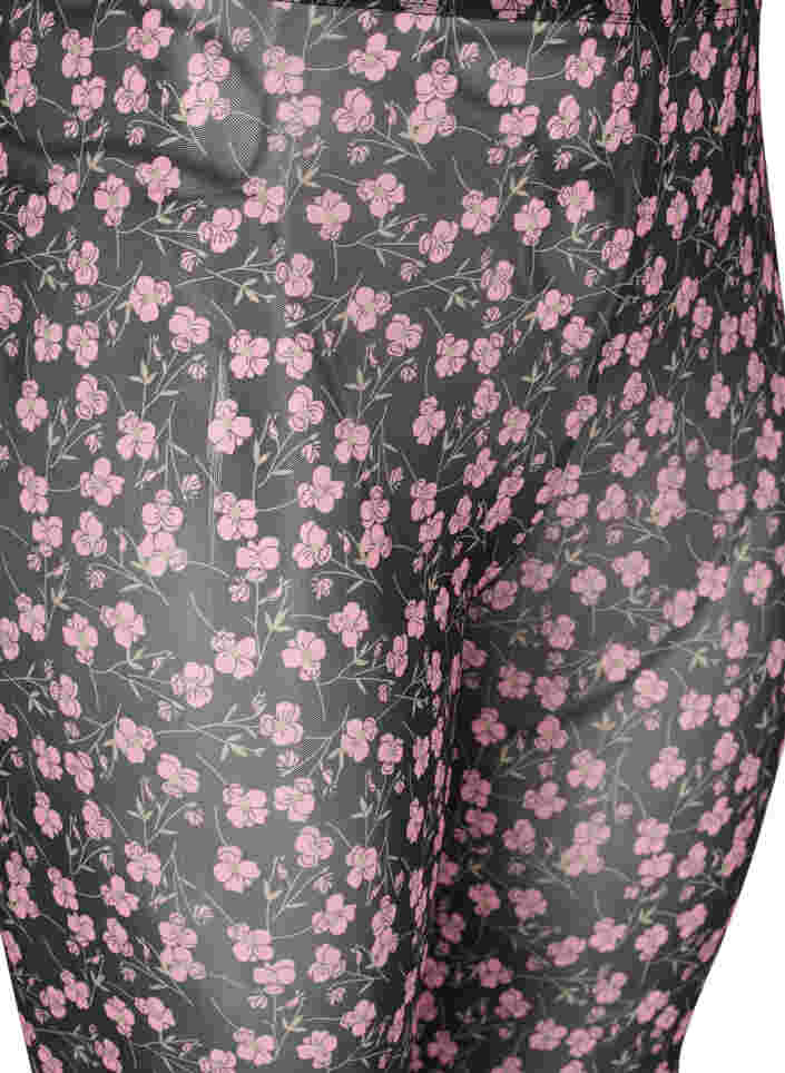 Mesh legging in een stijlvolle print, Flower AOP, Packshot image number 2