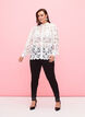 Kanten shirt blouse met lange mouwen, White, Model image number 3