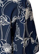 Blouse met korte mouwen en geborduurd patroon, Blauw, Packshot image number 3