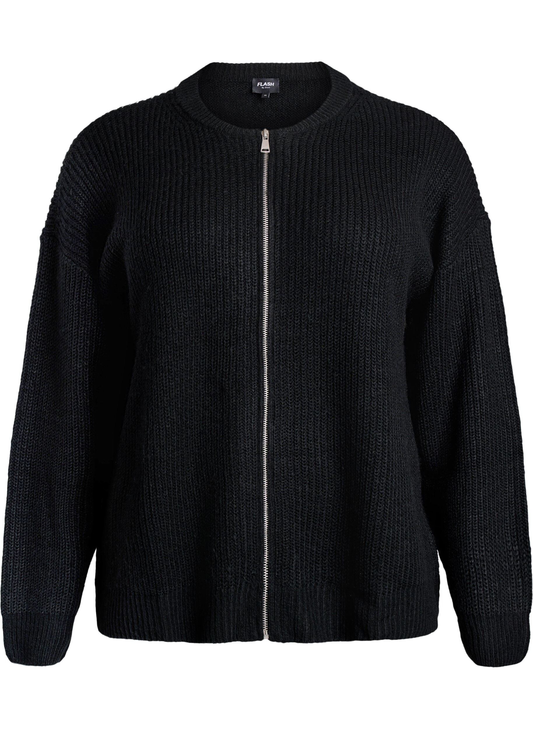 FLASH - Breigoed cardigan met ritssluiting