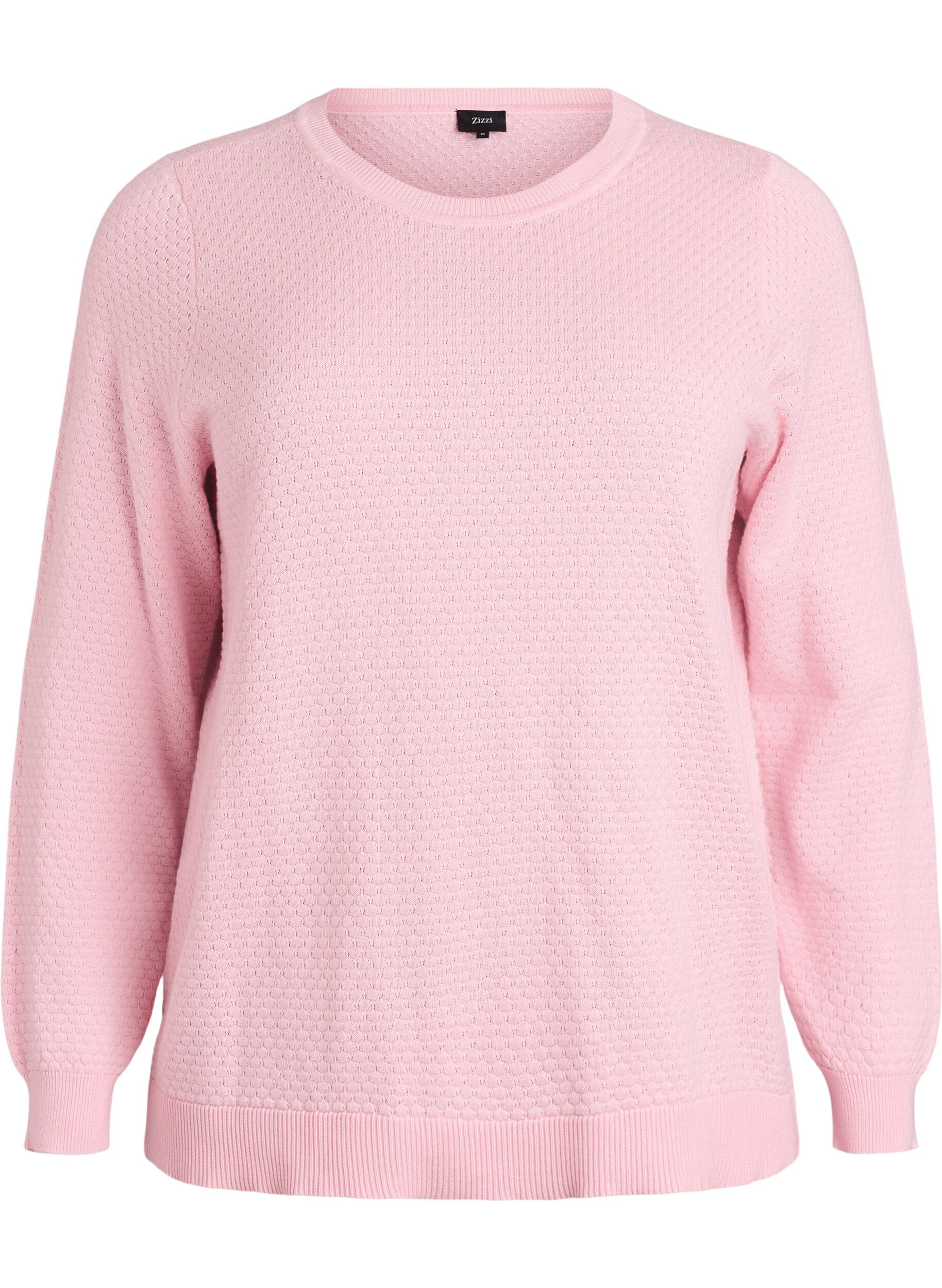 Gebreide blouse van katoen met structuurpatroon