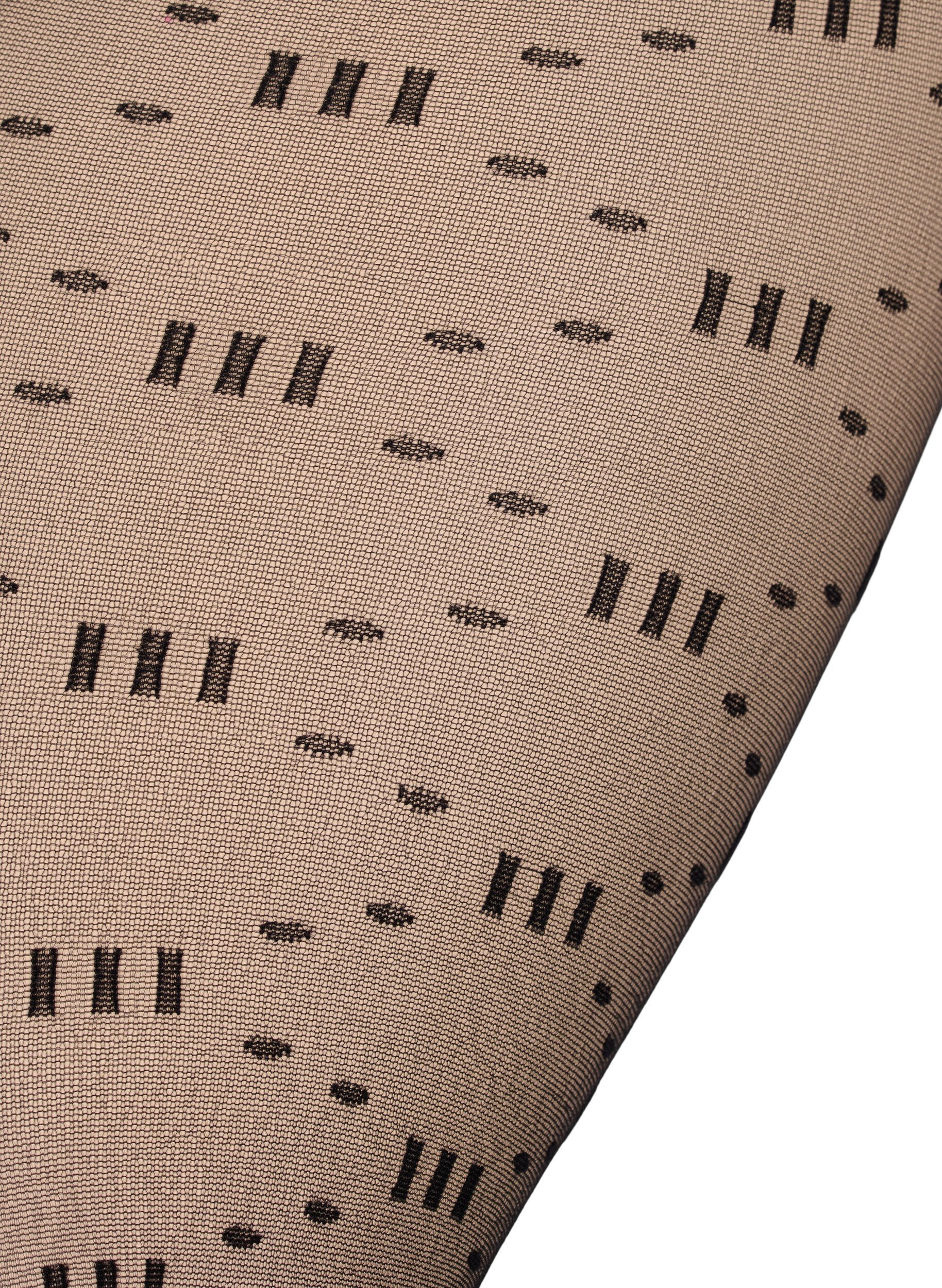 Zizzi Gedessineerde panty in 20 denier, Black, Packshot image number 2