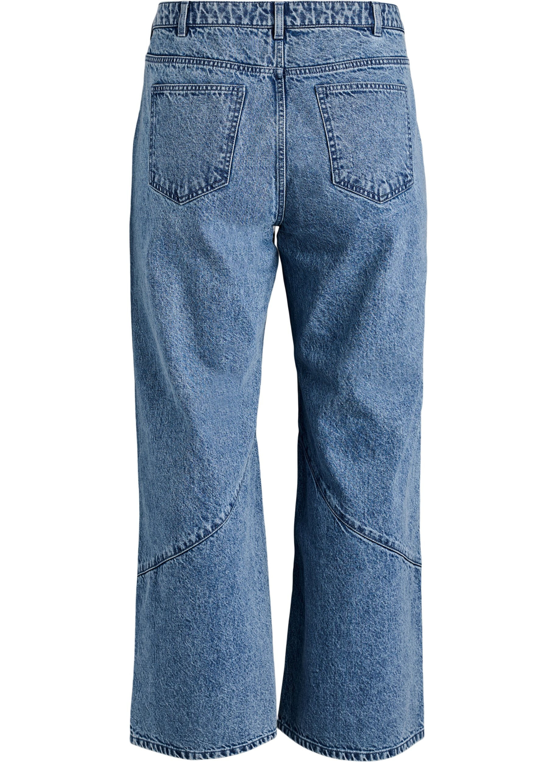ZizziWide fit jeans met naaddetails, Blauw, Packshot image number 1