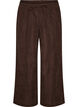 Corduroy broek met wijde pijpen en een hoge taille, Bruin, Packshot image number 0