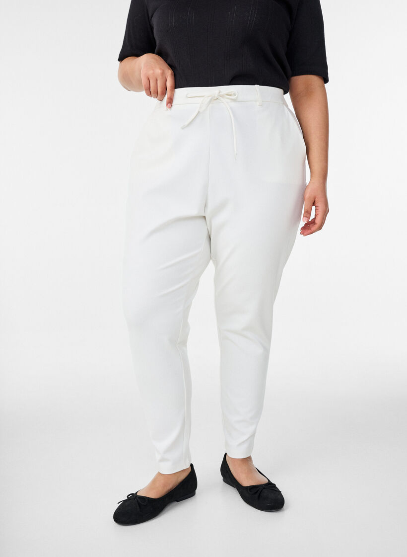 Cropped Maddison broek, Wit, Model image number 2