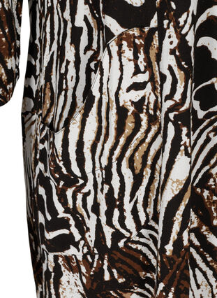 Viscose jurk met 3/4 mouwen, Zebra, Packshot image number 3