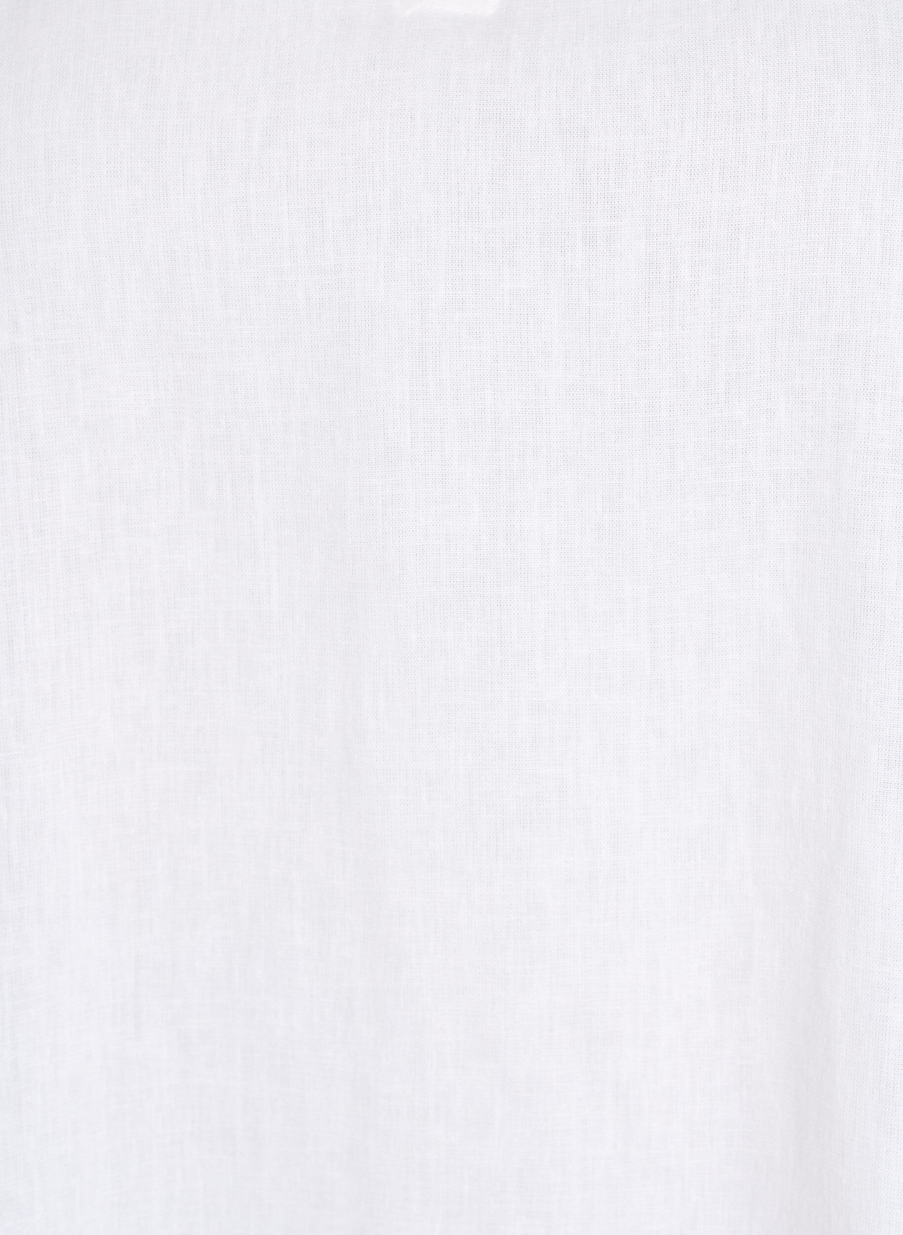 Zizzi Blouse in linnen en viscose met mouwen 1/2, Wit, Packshot image number 2