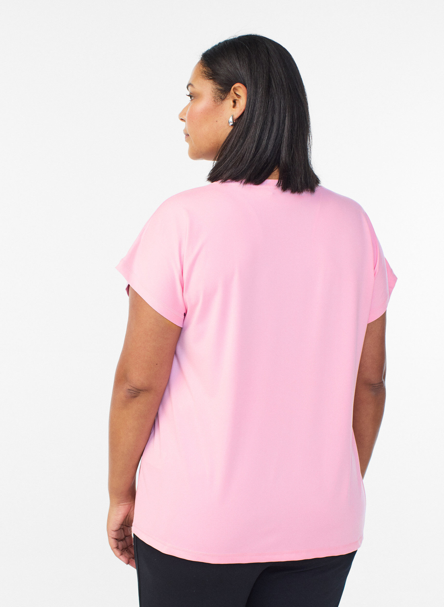 ZizziEffen gekleurd trainingsshirt, Roze, Model image number 2