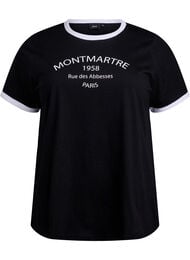 T-shirt met tekstprint, Black w.An. Wh.Paris