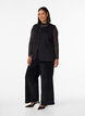 Mouwloze breisel vest met decoratieve knopen, Zwart, Model image number 1