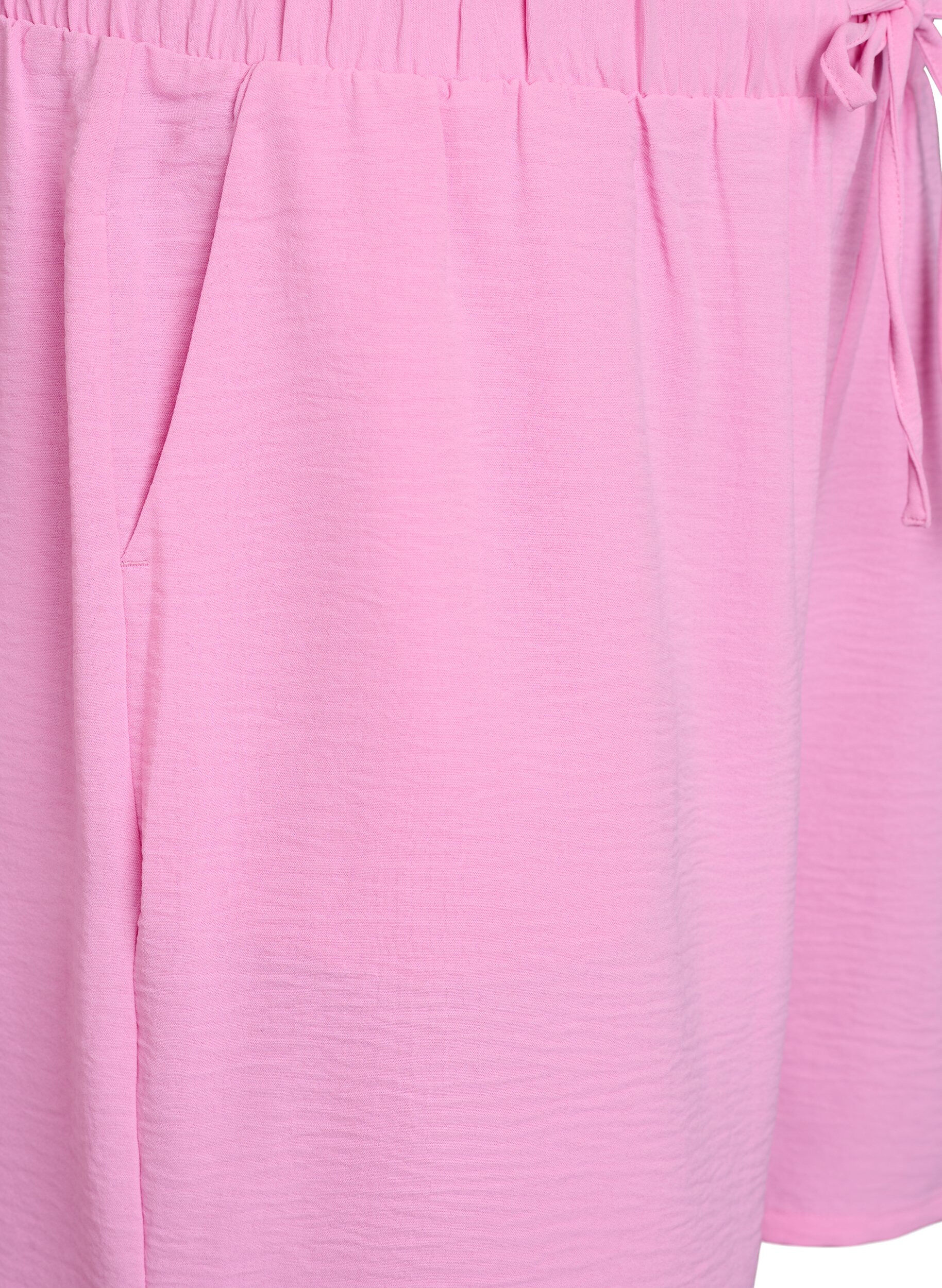 ZizziKorte broek met zakken en elastische tailleband, Roze, Packshot image number 2