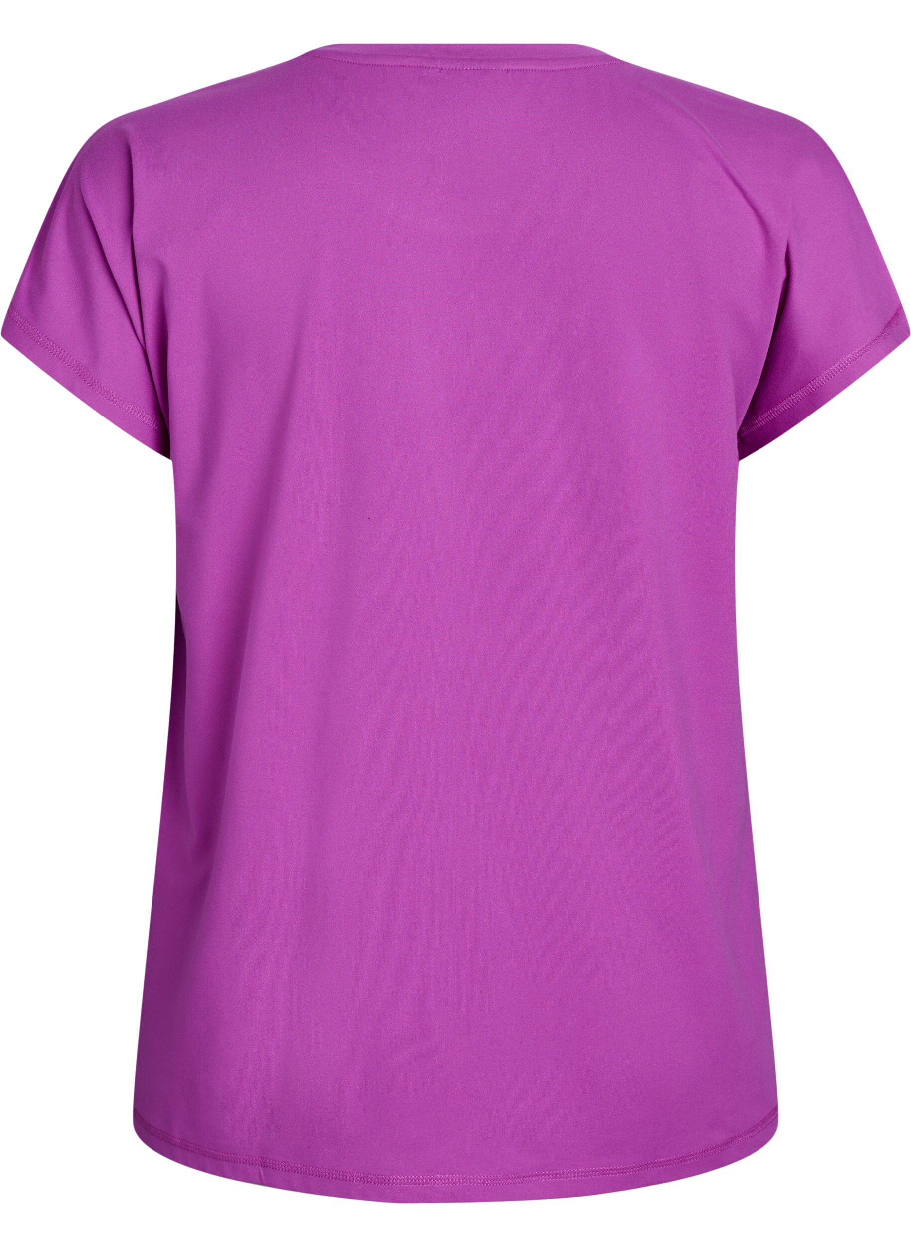 ZizziEffen gekleurd trainingsshirt, Paars, Packshot image number 1