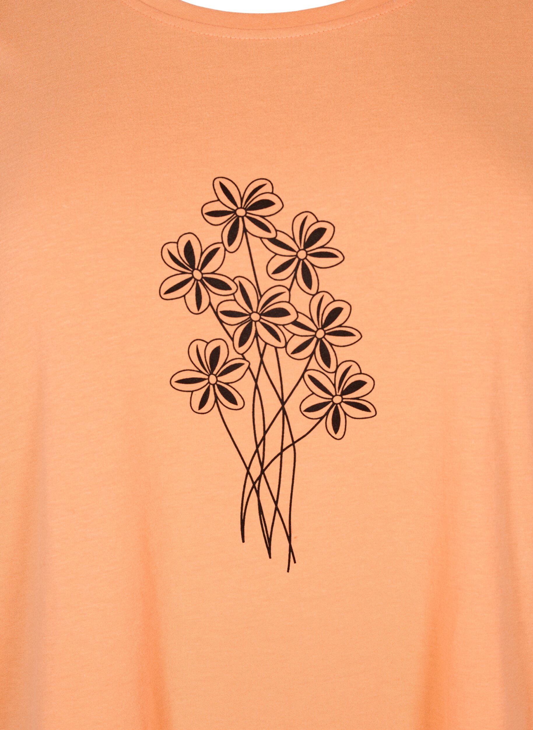 Zizzi FLASH - T-shirt met motief, Oranje, Packshot image number 2