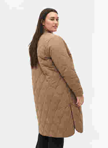Lange gewatteerde jas met rits en zakken, Amphora, Model image number 1