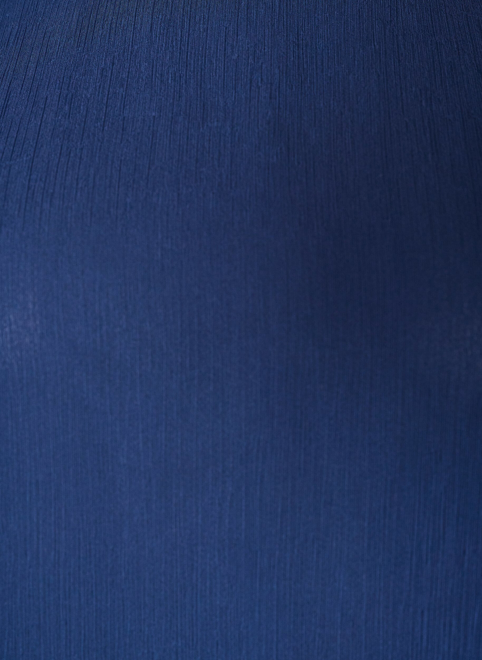 ZizziChiffonblouse met doorschijnende mouwen, Blauw, Packshot image number 2