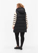 Lange vest met capuchon en zakken, Zwart, Model image number 2