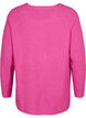 Gemêleerde pullover met zijsplit, R. Rose/White Mel., Packshot image number 1