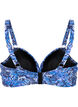 Bikinitop met beugel en patroon, Blauw, Packshot image number 1