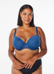 Voorgevormde bh met mesh, Blauw, Model image number 0