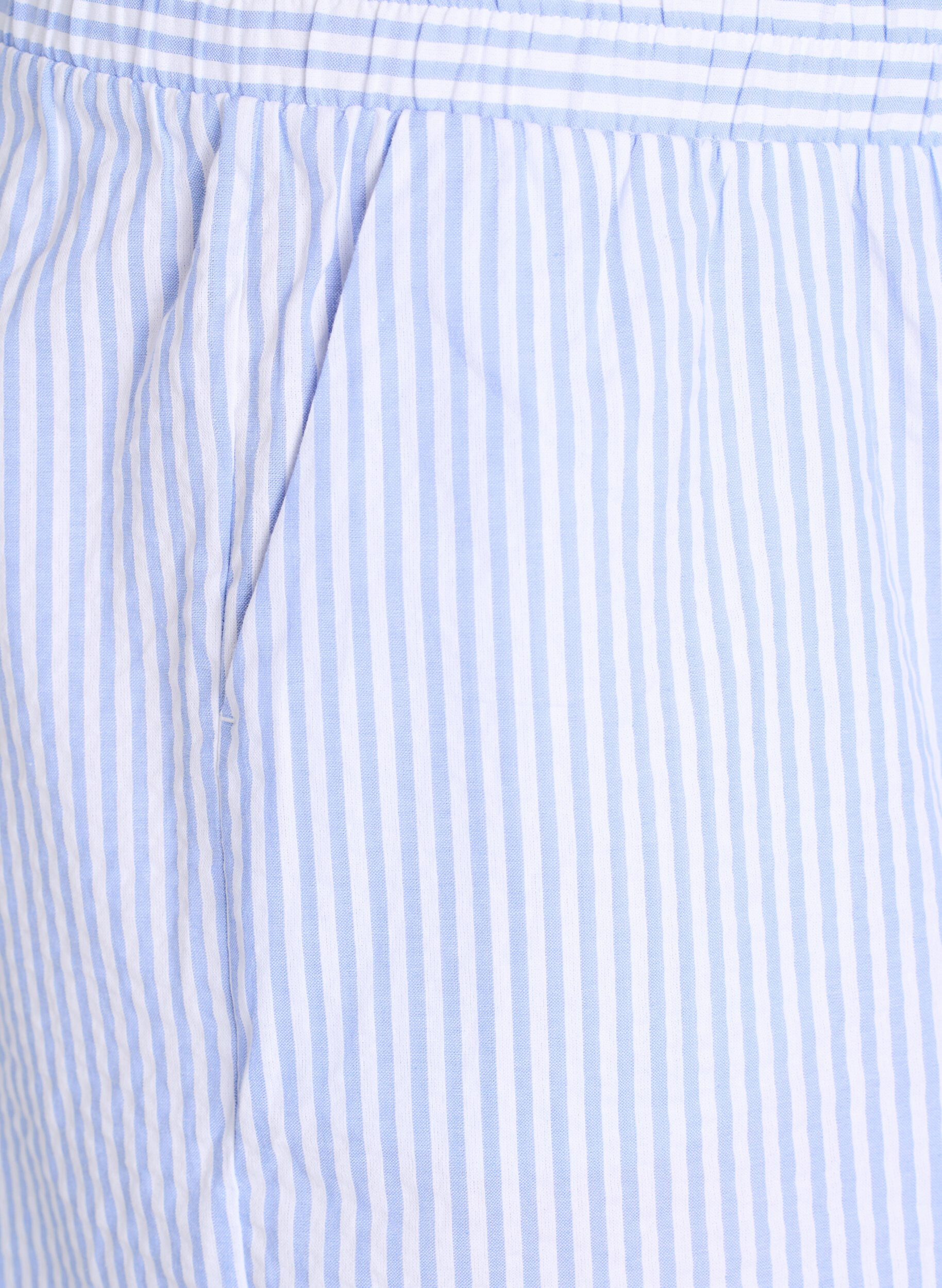 Zizzi FLASH - Korte broek met strepen en een hoge taille, Blauw, Packshot image number 2