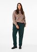 Broek met hoge taille en rechte pijpen, Groen, Model image number 0