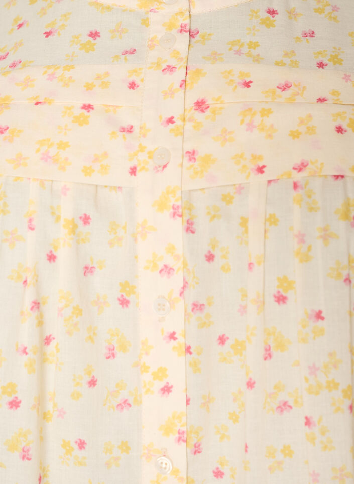 Mouwloze A-lijn katoenen blouseshirt, Geel, Packshot image number 2