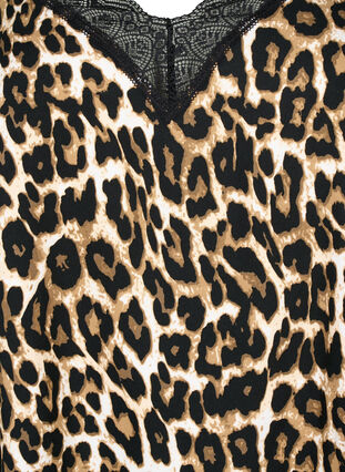 Kanten topje van viscose, Leopard, Packshot image number 2