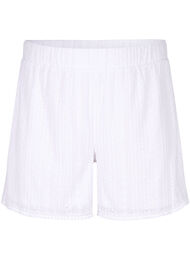 Korte broek met structuurpatroon, Bright White