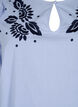 Katoenen blouse met borduursel en ruches, Blauw, Packshot image number 2