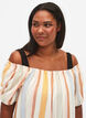 Off-shoulder strand tuniek, Striped Jaquard, Model image number 2