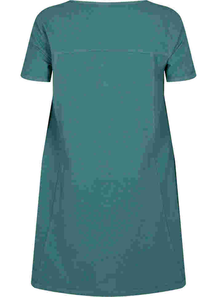 Katoenen jurk met korte mouwen, Sea Pine, Packshot image number 1