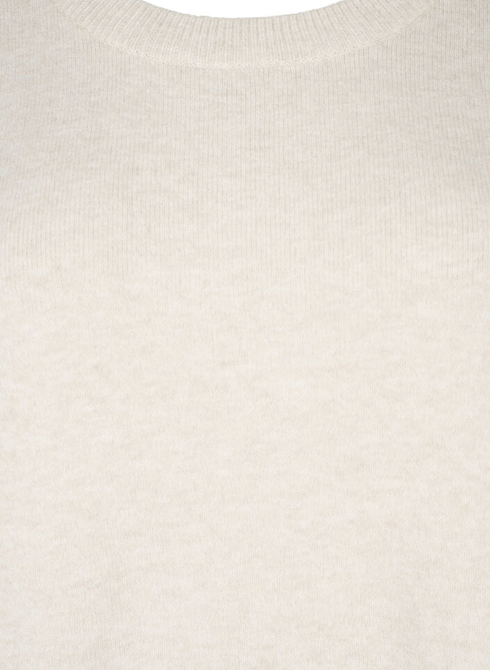 Trui met lange mouwen en een ronde hals	, Pumice Stone Mel., Packshot image number 2