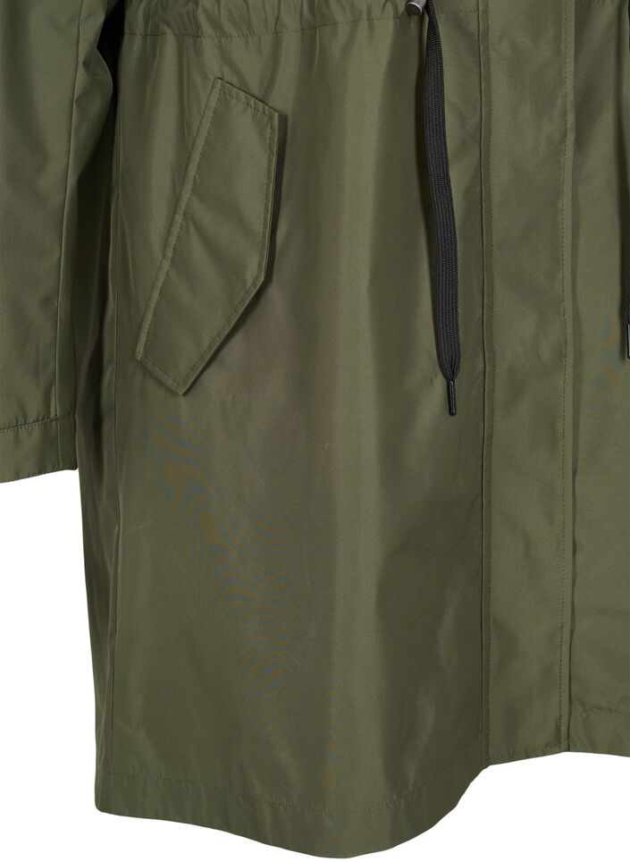 Waterdichte parka met afneembare capuchon, Forest Night, Packshot image number 3