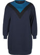 Lang sweatshirt met colourblock, Navy B. Color Block, Packshot image number 0