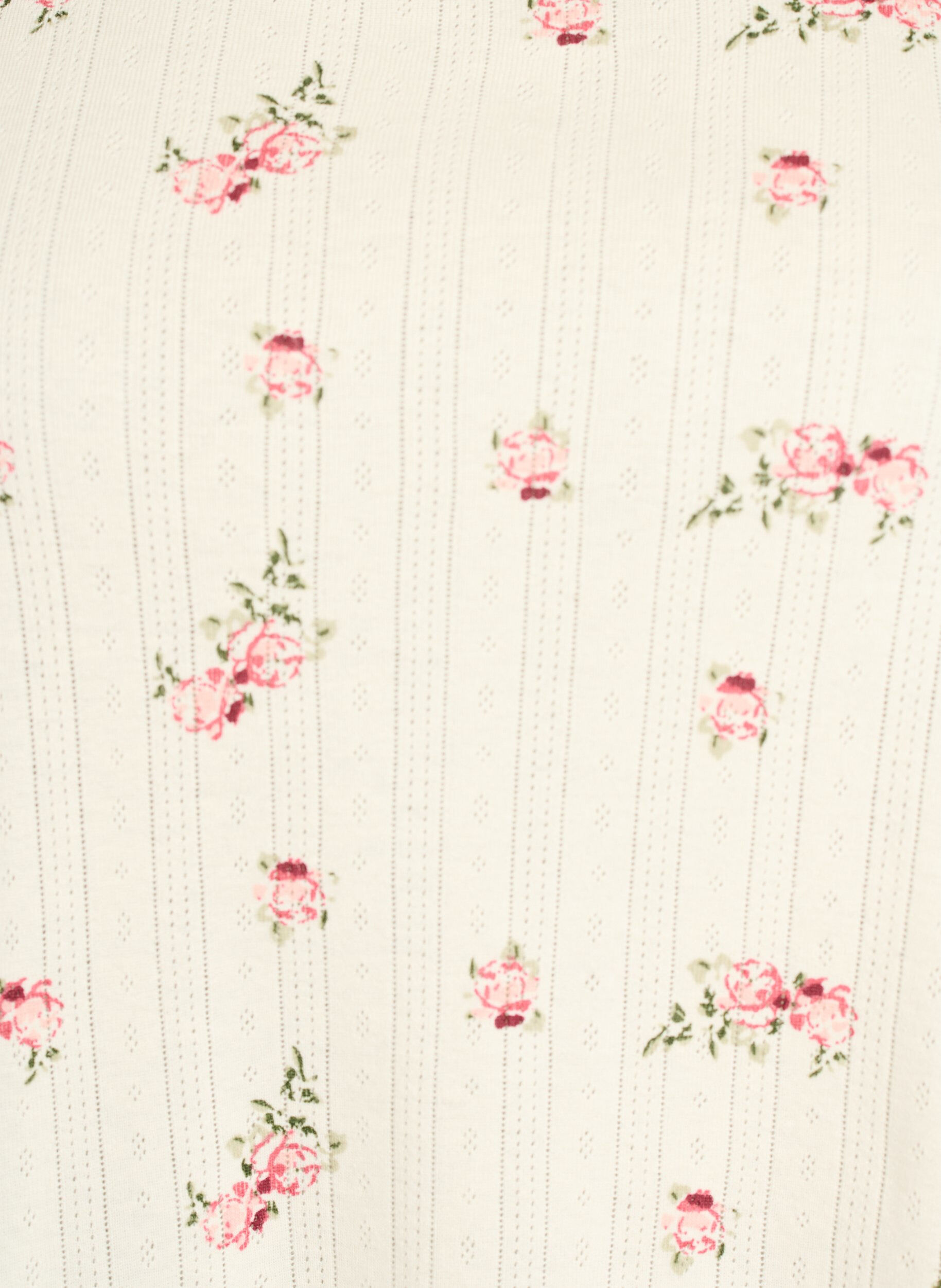 Zizzi Organisch katoenen pyjamashirt met kapmouwen, Vanille, Packshot image number 2