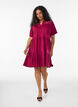 Jerseyjurk met kanten details en een gelaagde rok, Rood, Model image number 1