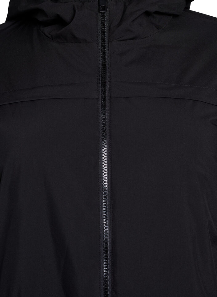 Lichtgewicht gewatteerde parka met een capuchon, Zwart, Packshot image number 2