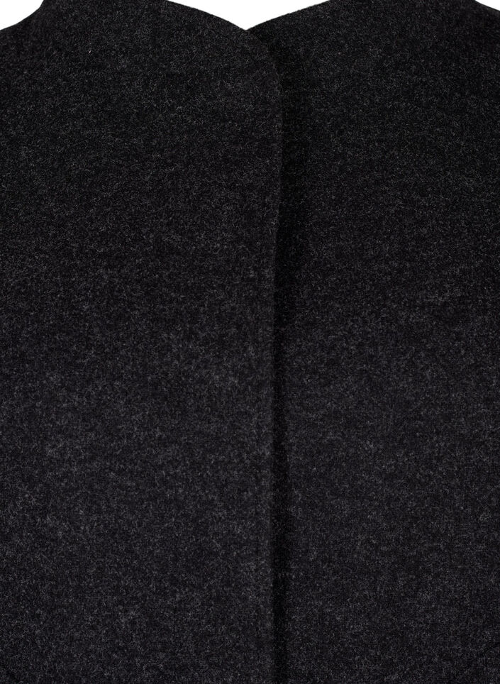 Wol-look bomberjack met zakken, Dark Grey Melange, Packshot image number 2