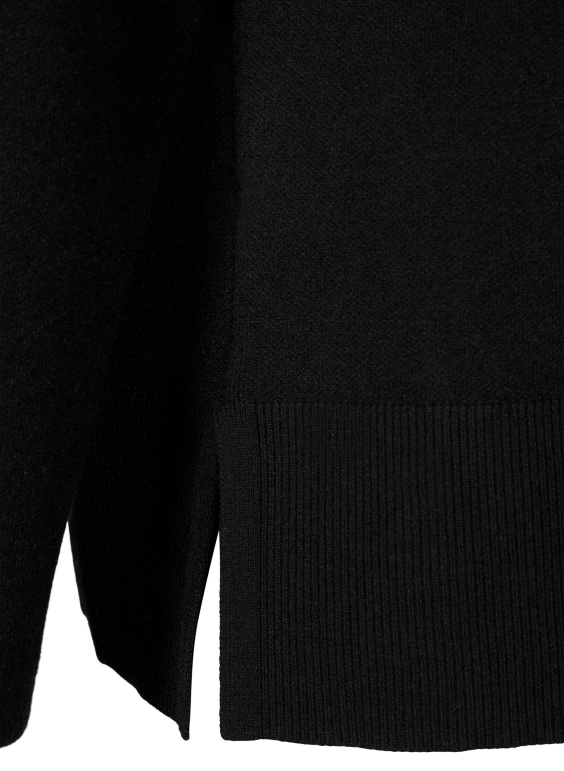 ZizziTrui van viscosemix met zijsplit	, Black, Packshot image number 3