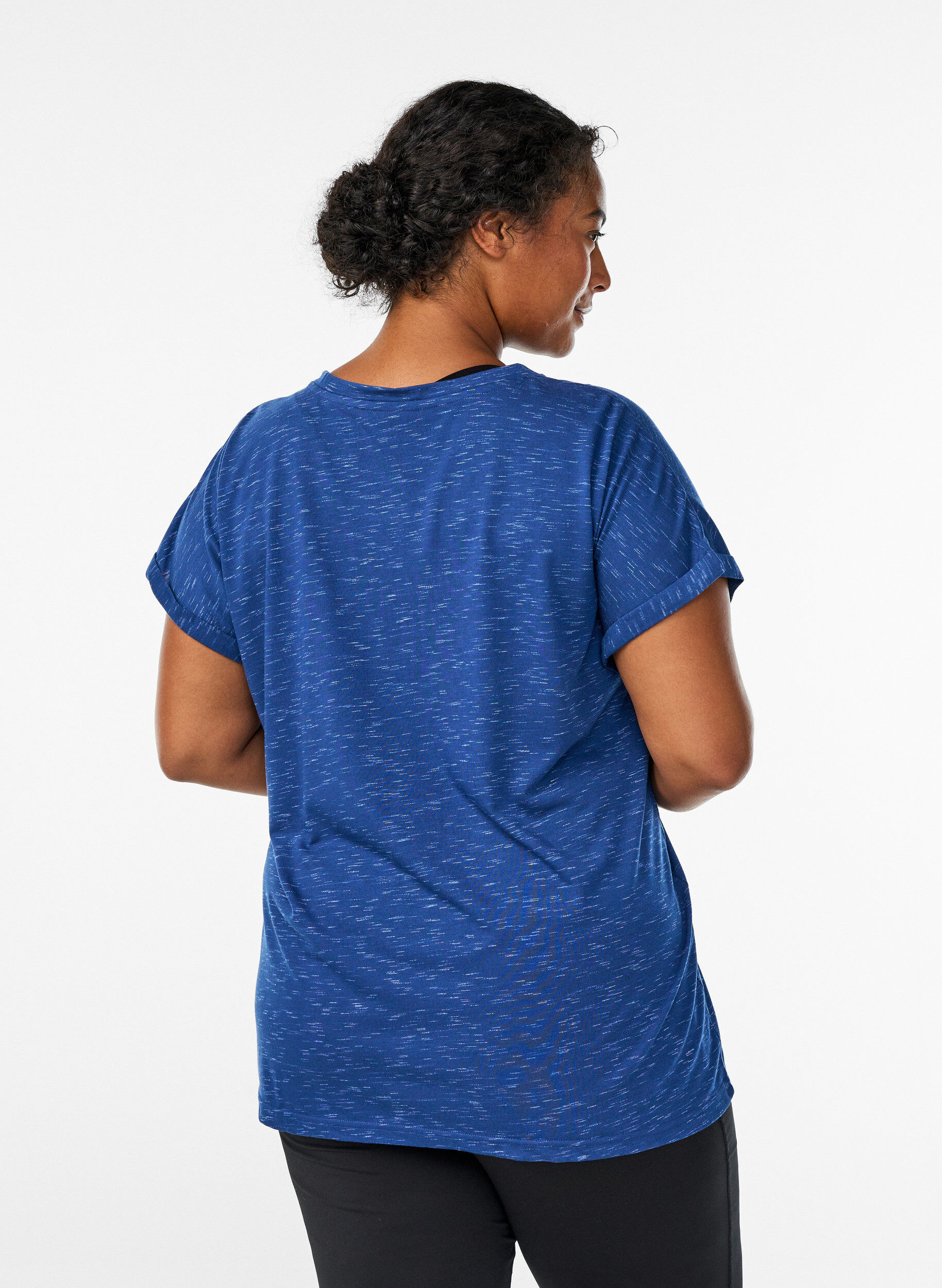 ZizziLos workout T-shirt met korte mouwen, Blauw, Model image number 2