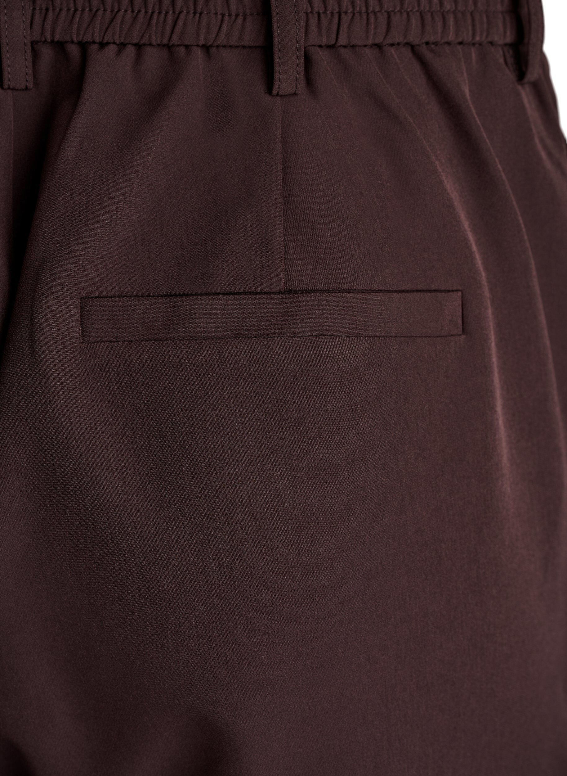 ZizziBroek met zakken en rechte pijpen, Bruin, Packshot image number 3