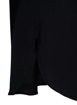 Lange viscose blouse met 2/4 mouwen, Black, Packshot image number 3