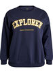 Sweatshirt met statementdetail, Blauw, Packshot image number 0